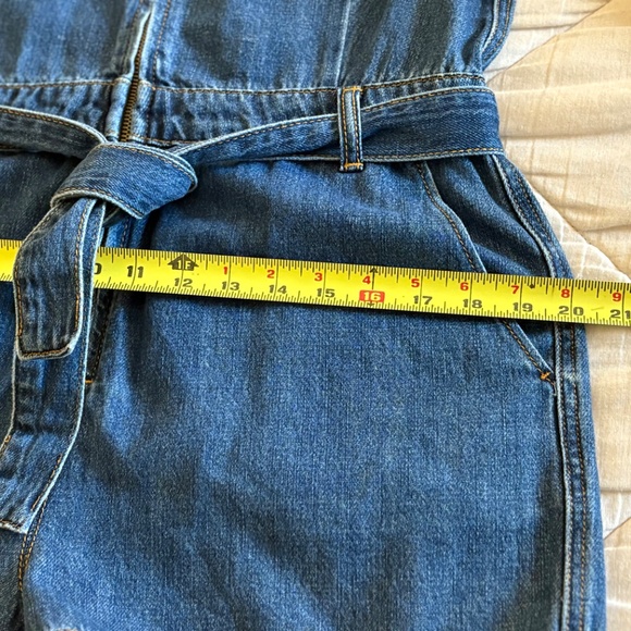 Free People Denim Romper (New with Tags) Size 12 - Picture 8 of 9